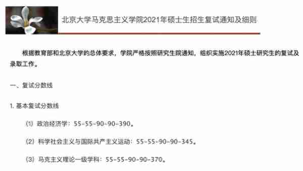 北大清华公布2023考研复试线