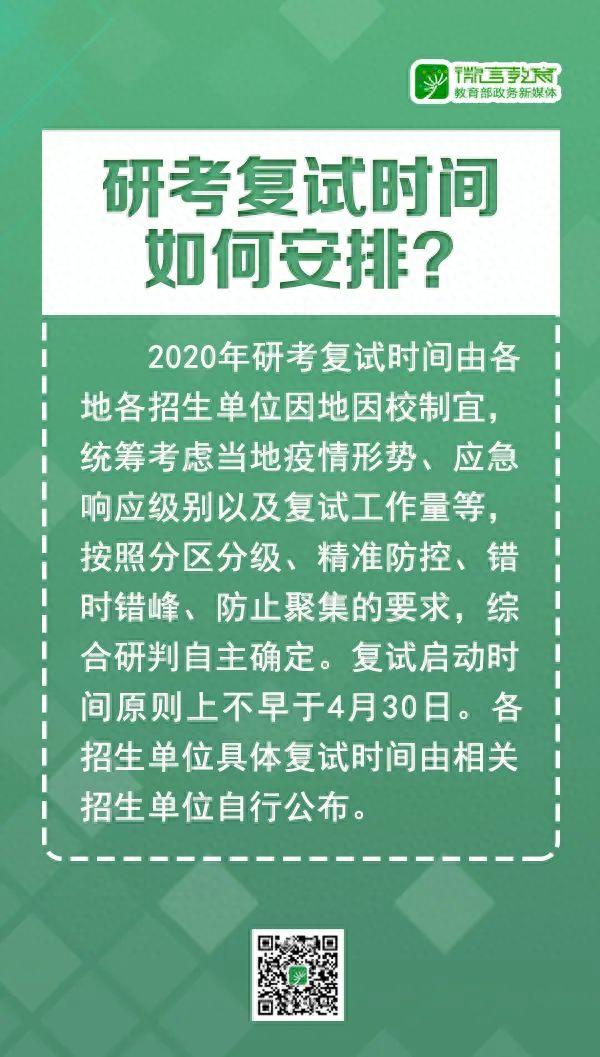 快讯！2020年研考国家线和复试安排公布