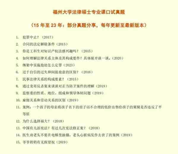 211福州大学法律硕士择校数据211福州大学法律硕士复试真题2024