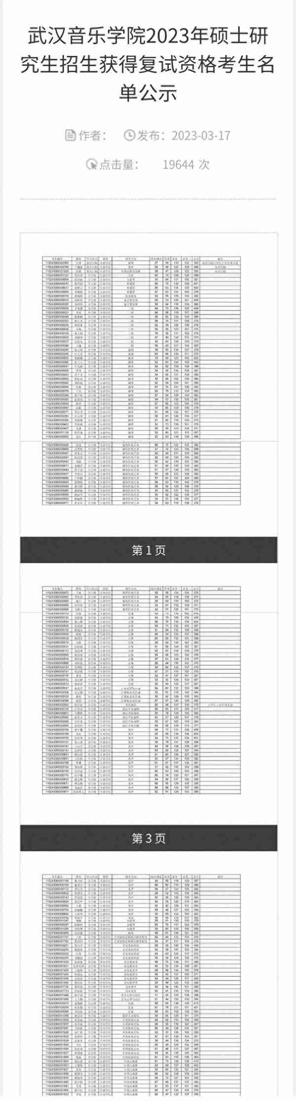 111所院校公布2023年考研复试线、复试名单，看看有你学校吗？