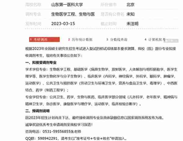 各校考研复试分数线及破格复试信息和调剂信息（四）