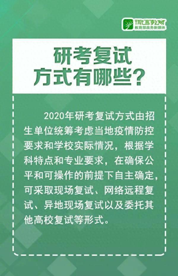 8张图告诉你2020研究生复试如何安排