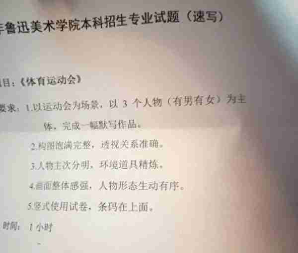 鲁迅美院近5年校考真题汇总（内附高分卷）