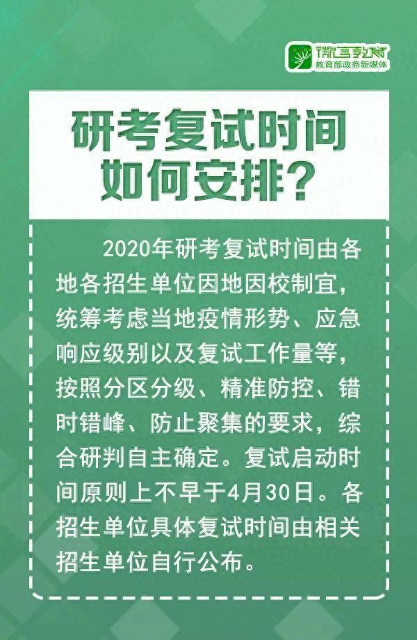 8张图告诉你2020研究生复试如何安排