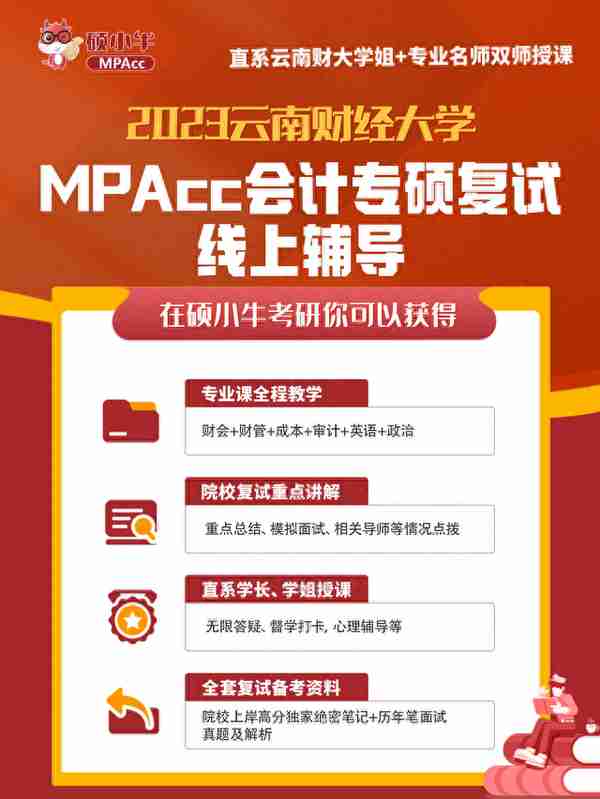 23云南财经大学MPAcc复试线上辅导