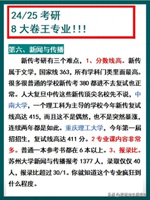 考研党必看！这8大卷王专业竞争是真的超级激烈！ 本...